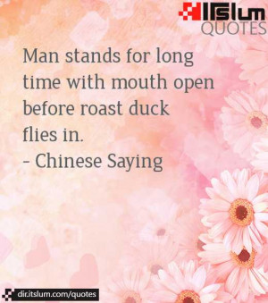 Man stands for long time with mouth open before roast duck flies in.