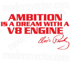 Elvis Presley Ambition Vinyl Wall Quote Decal Lettering