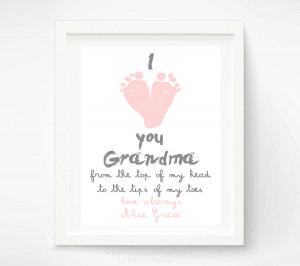 Personalized Mother's Day Gift for Grandma – I Love you Grandma Baby ...