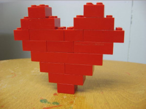 lego/duplo love - how to make a heart of Valentine's day....want to do ...