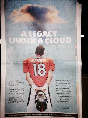 The Denver Post Front Page Puts The Pressure On Peyton Manning