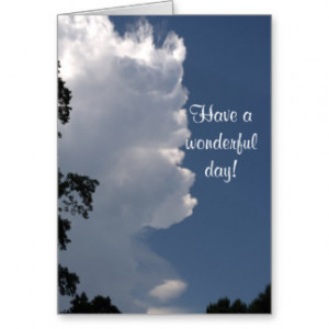 Hope to See You Soon Fluffy White Clouds Card