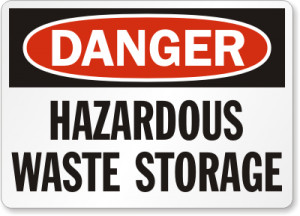 Hazardous Waste Sign Danger Symbols