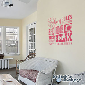 Balcony-Rules-Visit-Sip-Drink-Vinyl-Wall-Decal-Quote-home-art-decor ...