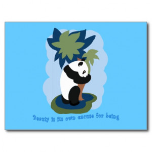 Emerson Quote with Endangered Panda Postcard