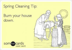 Spring Cleaning Tip: Burn your house down.