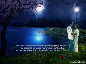night view of Love Couple standing near river