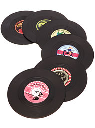 Drinkware - Rockabilly Vinyl LP Coasters Set by Spinning Hat Gifts ...