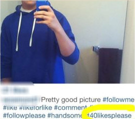 This guy specifically asks for comments AND a certain number of likes ...