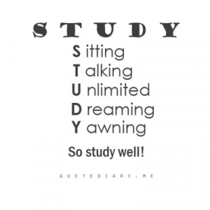Oh yeah, did you realize 'student' and 'dying' both form the word ...