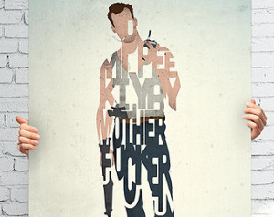 John McClane film quote art print - Yippie Ki Yay' typography movie ...