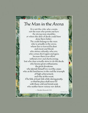Man in the Arena Quote Printable