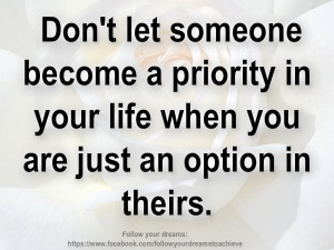 Keep your priorities straight