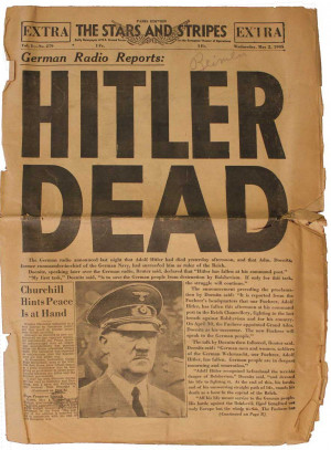 Stars and Strips announces Hitler's death