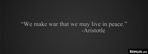 Peace Quote Aristotle Facebook Timeline Cover