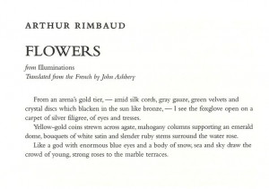 Arthur Rimbaud, Flowers