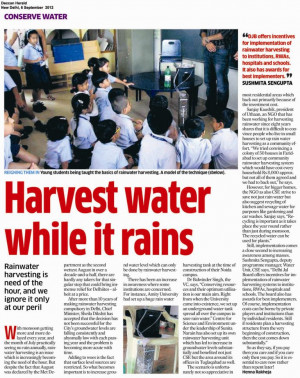 Harvest Water when it rains-Rain water harvesting at Amity - quote of ...