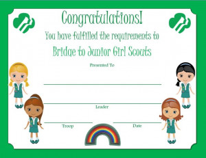 Girl Scout Bridge Participation...