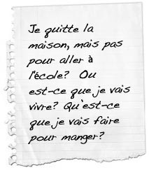 Je quitte la maison, mais pas pour aller à l'école? Ou est-ce que je ...