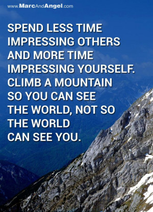 at your door. The only person you should try to be better than ...