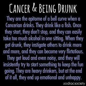 Cancer & Being drunk