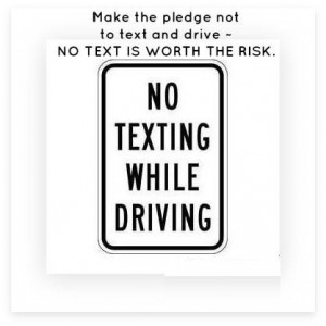 no texting while driving