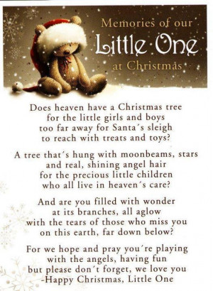 ... and Dad's I know this year who have lost children. Christmas in Heaven