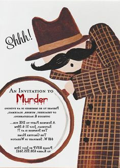 Party Invitations, Murder Mystery Slueth, | - RF Slueth More