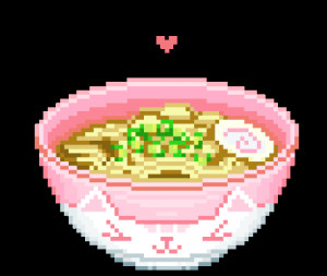 cute food kawaii pink pixel art pixel pixels transparent noodles udon ...