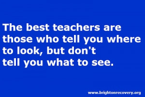 Brighton Center For Recovery Vlog: The best teachers are those who ...