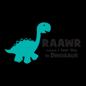 rawr means I love you in dinosaur wall decal