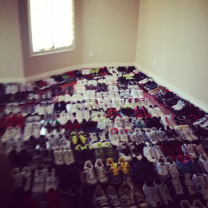 ... one of the rooms that is holding some of Wale’s sneaker collection