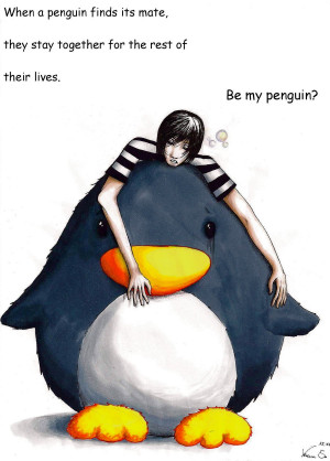 Cute Penguin Love Drawings Penguin love by b-keks