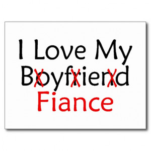 Love My Fiance Post Card