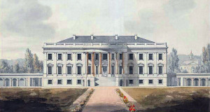 Thomas Jefferson White House Etching of the white house