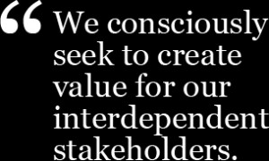 Among our family of agencies, we consciously seek to create value for ...