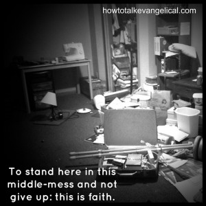 But I’m sitting in a pile of papers and books and photos and files ...