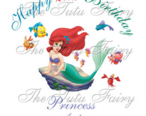 Little Mermaid Birthday Shirt Perso nalized 1st 2nd 3rd 4th 5th name ...