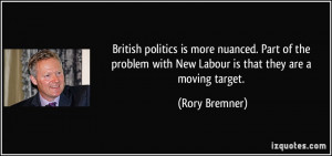 ... with New Labour is that they are a moving target. - Rory Bremner