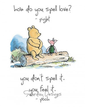 spell love winnie the pooh picture quote