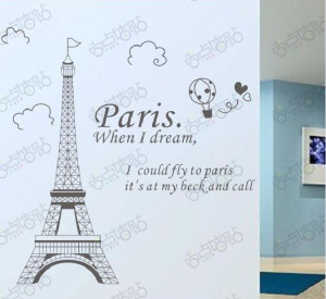 Fashion-Paris-Eiffel-Tower-Removable-Vinyl-Art-quotes-Wall-Sticker-DIY ...