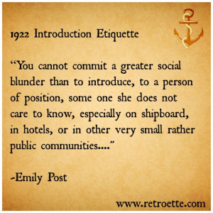 Emily Post 1922 Etiquette
