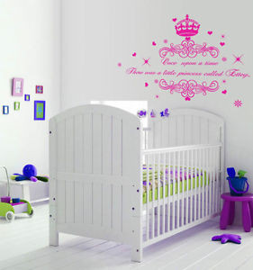 Personalised-Once-upon-a-Time-Princess-Name-Art-Wall-Quote-Sticker ...