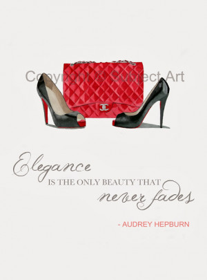 red bag and christian louboutin black shoes audrey hepburn quote ...