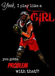 Softball catcher/pitcher:) More