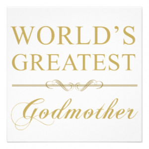 World's Greatest Godmother Personalized Invites
