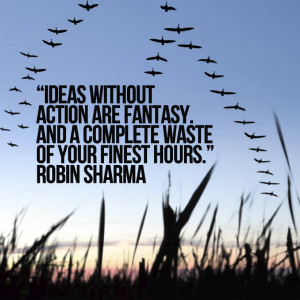 Ideas without actions are fantasy , and a complete waste of your ...