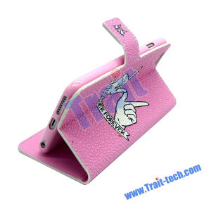 ... Stand TPU+ PU Leather Case for iPhone 6 Plus - Whatever Forever Quote