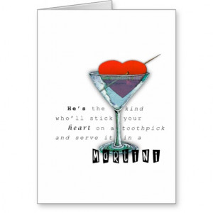 Funny Quote Martini Glass Greeting Card