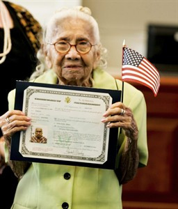 ... after coming to America, 101-year-old Texas woman to become US citizen